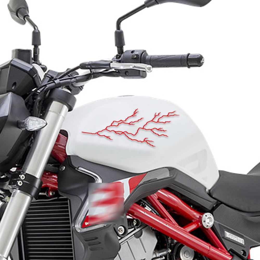 Motorrad Karosserie Aufkleber Dekoration Blitz Riss Stil Ziehblume Wasserdicht Vorderkopf Aufkleber