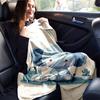 1pc Elephant Printing Lightweight Flannel Blanket, Comfortable and Warm Blanket, for Camping Sofa Bed and Couch Office, Gift
