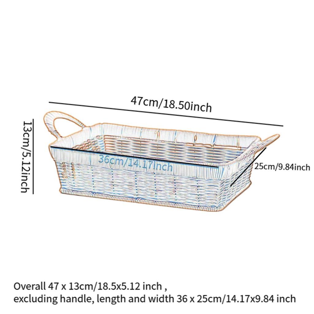 Fruchtschale Handgeflochtener Aufbewahrungskorb für Süßigkeiten Arbeitsplatte Snacks