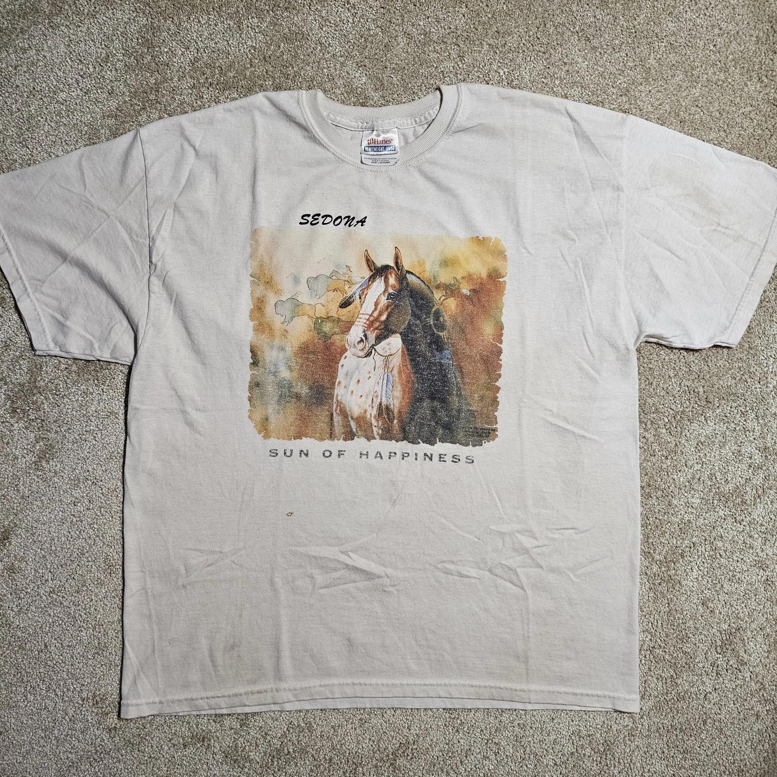 

Vintage Y2k Sedona Horse Native T-shirt Mens L Grunge Emo 2000s Cowgirl Rodeo 4XL