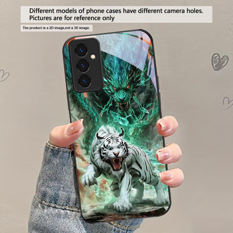 

A huge dragon and tiger For Samsung Galaxy A30 A31 A32 A33 A34 A35 A42 A30s A20 A25 A26 A51 A56 A54 A72 A73 A70 Glass Phone Case Galaxy A20
