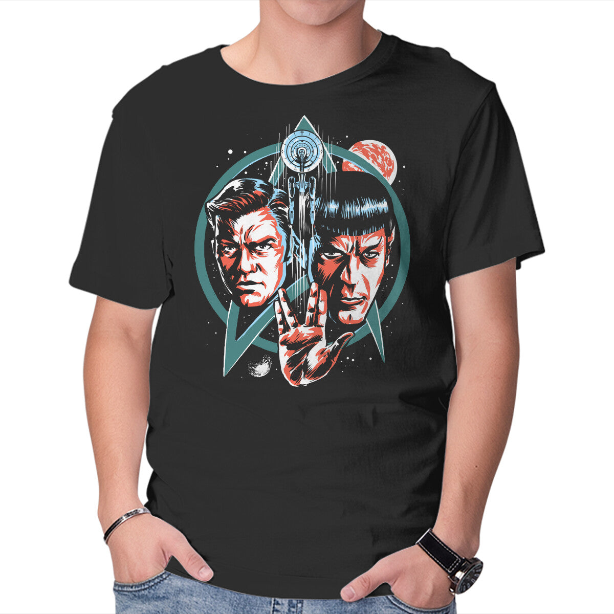 Unisex Crew Neck T-Shirt Where No Man Has Gone Before Graphic Short Sleeve Casual Tee XXXL
