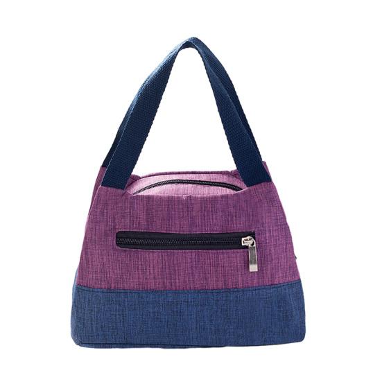 Lunch Bag Large Opening Design with Thickened Structure Oxford Carrier Large Capacity Lunch Bag for Office Students фиолетовый