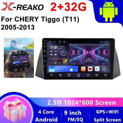 Autoradio Android Pour Chery Tiggo T11 2005 - 2013 Carplay Auto Autoradio Lecteur Multimédia Vidéo Navigation GPS 4G WIFI QLED