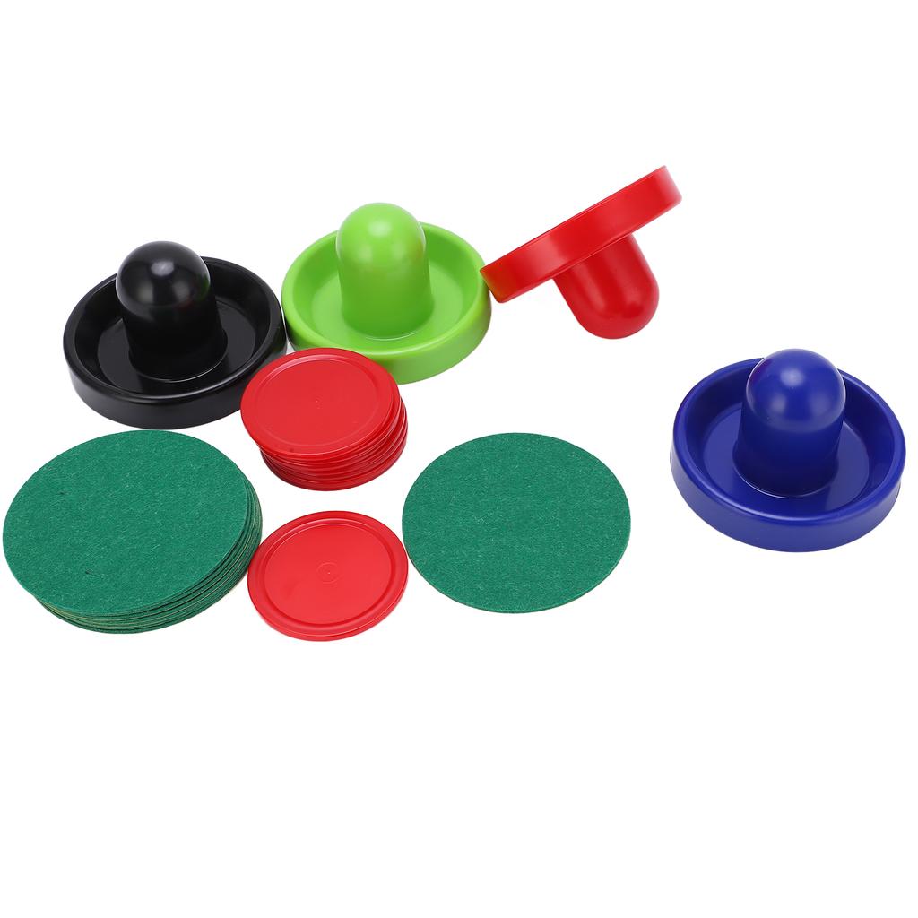 Multicolor Hockey Accessory Set Pushers Pucks Replacement Tables Game Pushers Pucks Kit