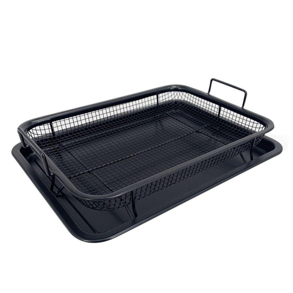 Stainless Steel Baking Tray for Oven Elevated Mesh 2 in 1 Grid Air Fryer Holder  Fries