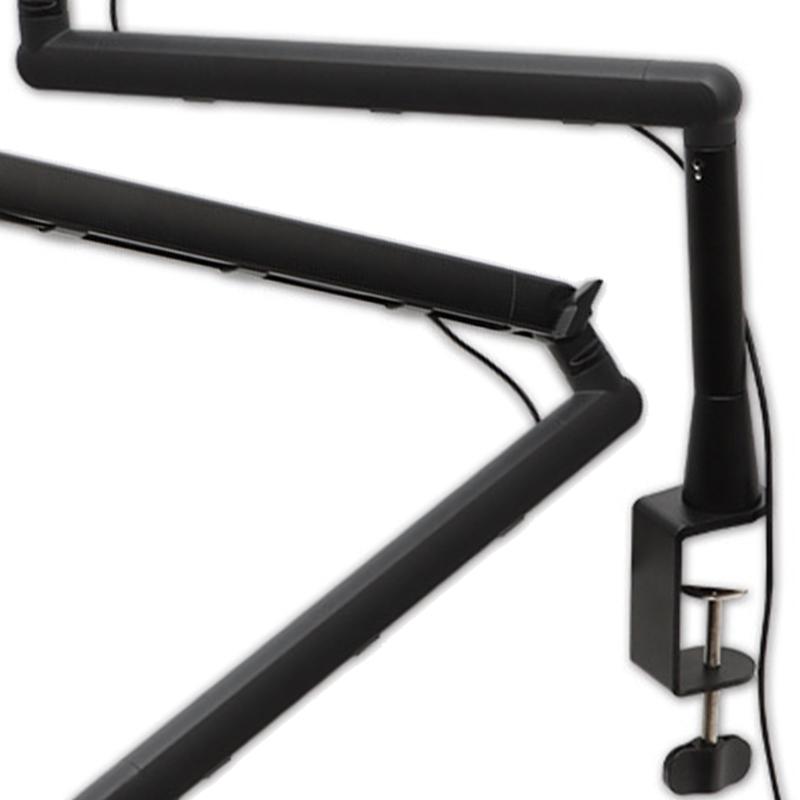 Foldable Portable Aluminum Mic Boom Stand Shake Proof Design Compatible for Smartphones Tablets Podcast Studio Use