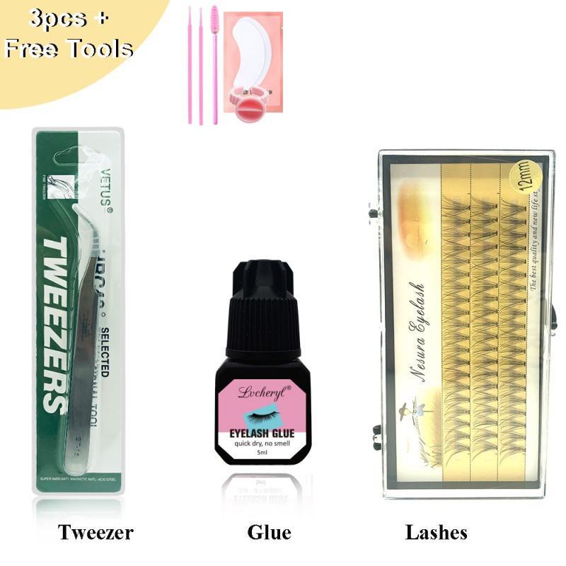 

Scarecrow Eyelash Tool Set: 10 Pairs, Tweezers, Glue & Remover for Beginners