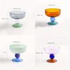 Colorful Glass Bowls Icecream Glass Bowls Creative Kitchen Salad Soup Container Tableware Soup Fruit Bowls Dining Utensils Gifts