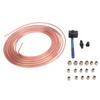 316in X25ft Brake Line Replacement Tubing Coil and Fitting Kit with Double Flaring Tool for