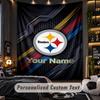 Gobelin Pittsburgh Steelers Z Imieniem Tekst Personalizowany Dekoracja Ściany Domu