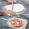 12/14inch Pizza Shovel Metal Non-Stick Pizza Peel with Wood Handle Cake Lifter Transfer Tray for Homemade Baking Pizza Bread