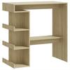 Bar Table with Shelf Sonoma Oak Finish 100 x 50 x 101.5 cm Particleboard