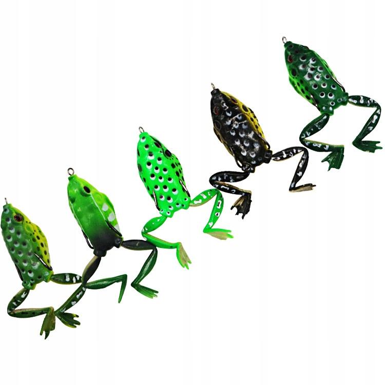 Wobbler Fishing Bait Pike Catfish Surface Frog Set Of 5 Pcs 15G