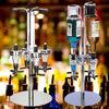4 Köpfe 24*24*54 CM Rotierender Wein Saft Cocktail Spender Halter - intl Silber Silber Edelstahl Bar Butler