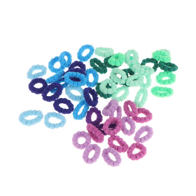 100/500Pcs Hair Accessories Girls Colorful Elastic Hair Bands Ponytail Hold Hair Tie Rubber Bands Scrunchie