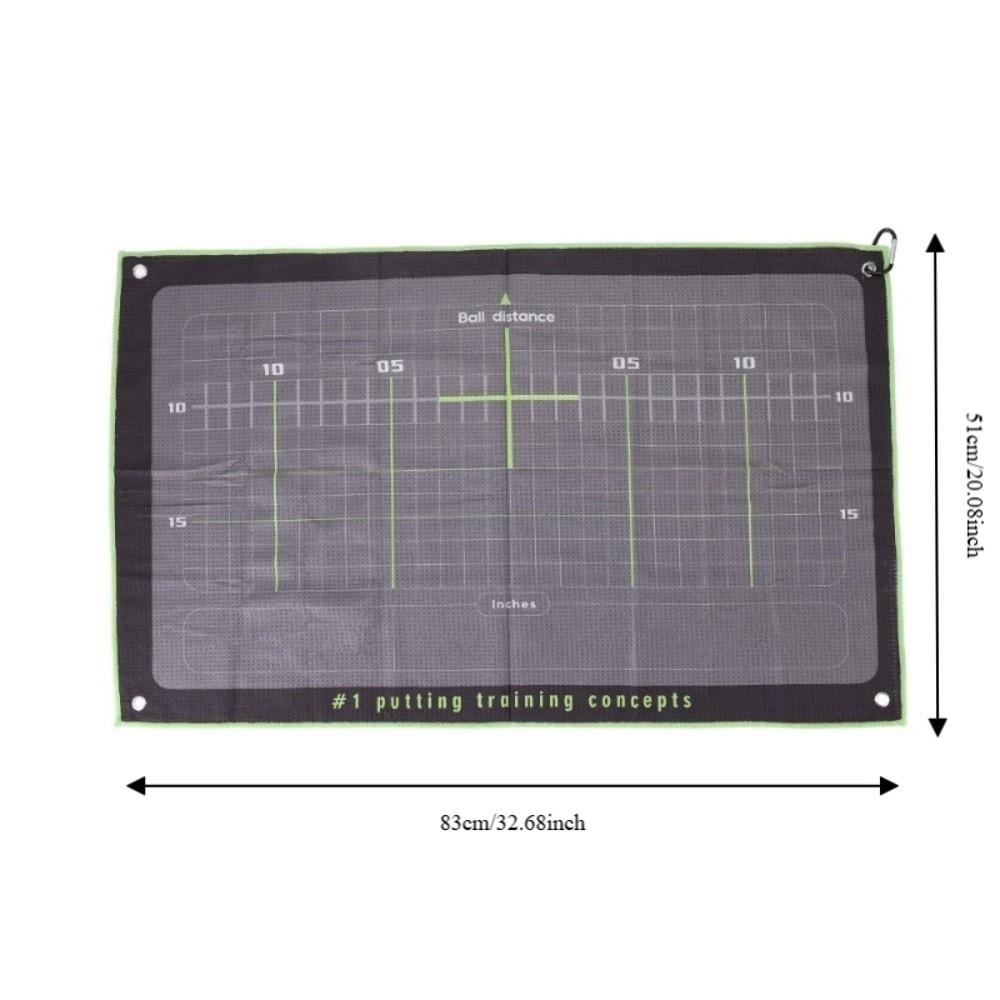 Foldable Putting Practice Mat Microfiber Golf Club Towel Golf Practice Aid Indoor Outdoor Practice