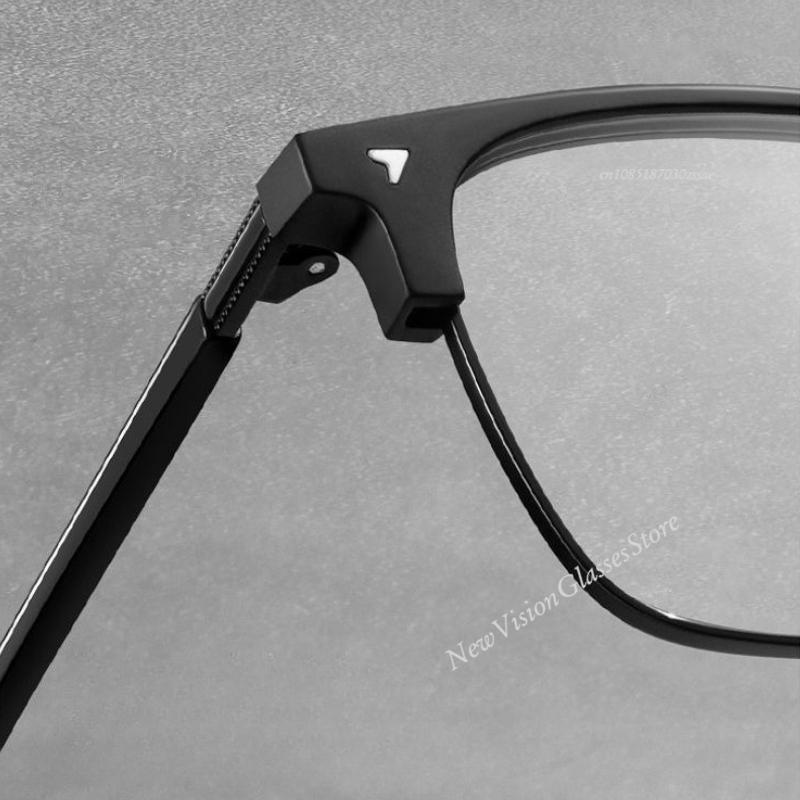 Metal Frame Myopia Glasses Men Women Blue Light Blocking Computer Eyewear Unisex Near Sight Eyeglasses Diopter 0 To -4.0