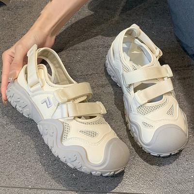 Sandály na silné podrážce pro ženy 2024 Nová móda Léto Prodyšné Boty na vysokém podpatku Ležérní Dírkované Boty Dámské sandály Zapatos Mujer