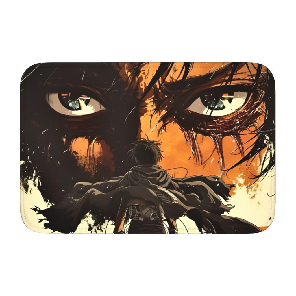 Attackes On Titan Front Door Mat Anti-Slip Indoor Welcome Waterproof  Doormat Living Room  Entrance Rug Carpet Footpad