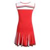 2 Pcs/Set Cheerleader Performance Outfit Sleeveless Top Skirt Set High School Glee Club Girl Cheerleading Costume Varsity Cheerleader Dress Uniform