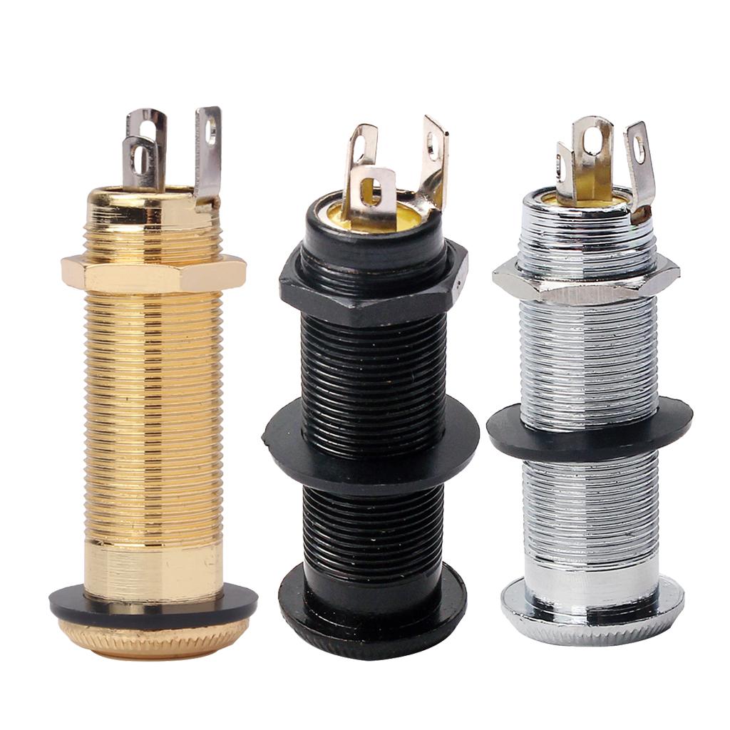 Gitarren-Tonabnehmer Ersatzteile Kupfer Endpin Stecker Gewindezylinder Buchse für DIY Reparatur