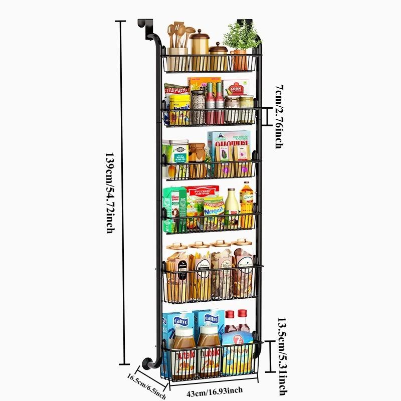 Cesta de Almacenamiento Colgante para Puerta de Múltiples Capas Estante de Pared para Ventana sin Perforaciones y que Ahorra Espacio para Ropa Juguetes Artículos Varios