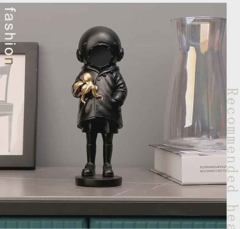 Banksy Diepduiker Sculptuur voor Huisdecoratie