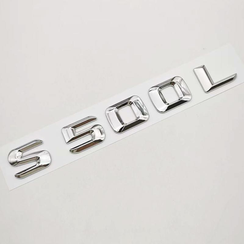 

3D ABS Car Letters Logo S500L S600L Badge Sticker Emblem Decals For Mercedes Benz S Class S500L S600L V221 V222 Tail Accessories