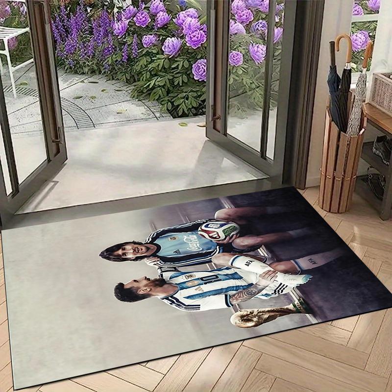 Football Legends Celebration Extra-large living room rug, highly absorbent, does not shed, decorative rug for living room and bedroom. 07319