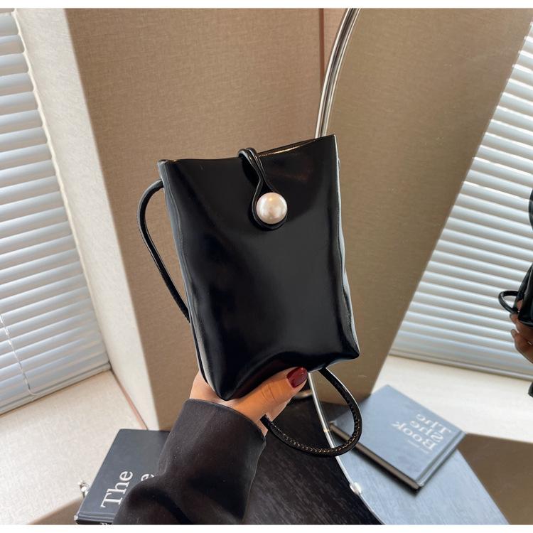 Small Bag Women's Mobile Phone Bag New Fashion Shoulder Messenger Bag Women's Fashion Simple Solid Color Small Square Bag