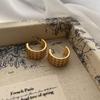 Fashion Circle Earrings Retro Gold Metal Design Niche Personality Temperament Versatile Earrings