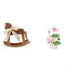 Wooden Horse Sculpture Art Retro Decorative Wall Sticker Collectible Garden Toy for Living Room