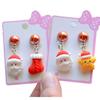 Kids' Christmas Cartoon Princess Clip-On Earrings: Cute, No Piercing Needed