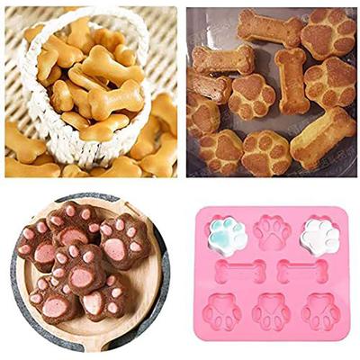 Diy Silicone Cat Animal Paw Pet Print Baking Mold Reusable Homemade Dog Treats Candy Cookie Jelly Ice Cube Chocolate Mould
