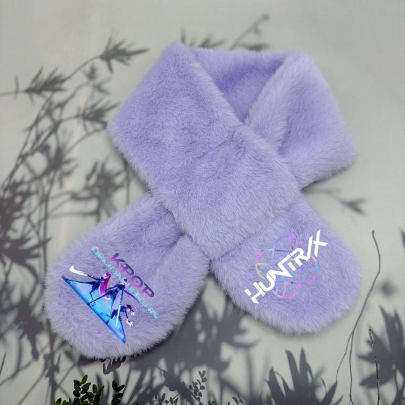 Soft Fashion Rumi Mira Zoey Printing Winter Autumn Warm Scarf Girls Purple Pink Scarves