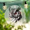 3D Owl Wind Chime with Rotating Hook Sketch Art Design for Outdoor Garden Yard Decor Thanksgiving Christmas Holiday Decoration