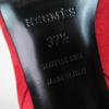 Hermes Short Boots JOUEUSE Kelly Metal Suede Leather Red Suede Leather 37.5 Used