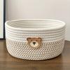 A small bear-patterned baby room basket / baby room decoration / baby room storage basket / desktop remote control storage box.