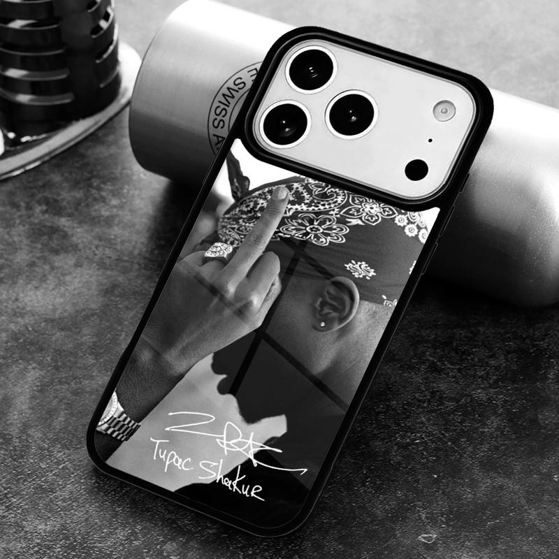 2Pac Tupac Shakur podepsaný Rap Rapper Pouzdro na telefon Pro iPhone 17 16 15 14 13 12 11 Pro Max Plus 17Air Měkké silikonové pouzdro