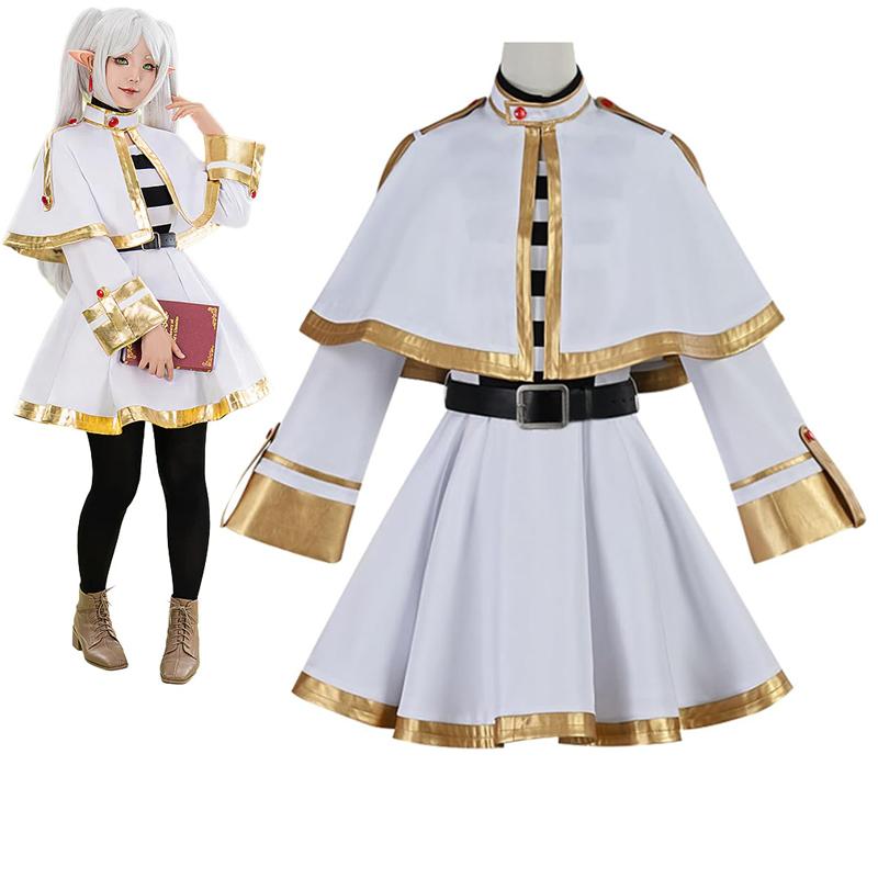 Sousou No Frieren Cosplay Frieren Costume Fantasia Cappotto Camicie Outfit Fantasia Donna Halloween Carnevale Festa Vestiti