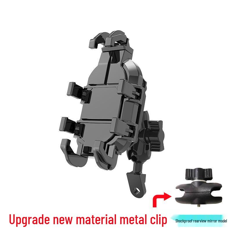 Shockproof Anti-Shake Metal Phone Holder for Motorcycle Navigation