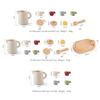 Wooden Montessori Toys Toddler Pretend Play Tea Party Set Silicone Teapot Cups Wood Tray Scoop Toys for Kids Birthday Gift