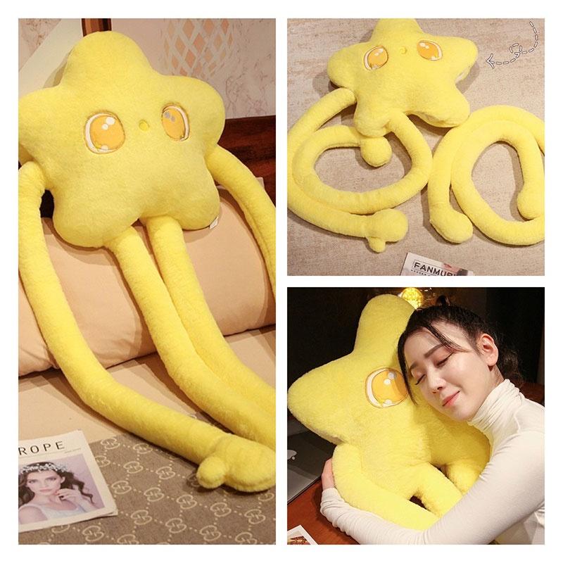 Stretchable Flower And Star Plush Pillow For Home And Bed