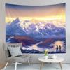 Winter Scene Tapestry Snow Trees Landscape Tapestry Snowy Summit Tapestry Wall Hanging Home Living Room Bedroom Dorm Tapestries