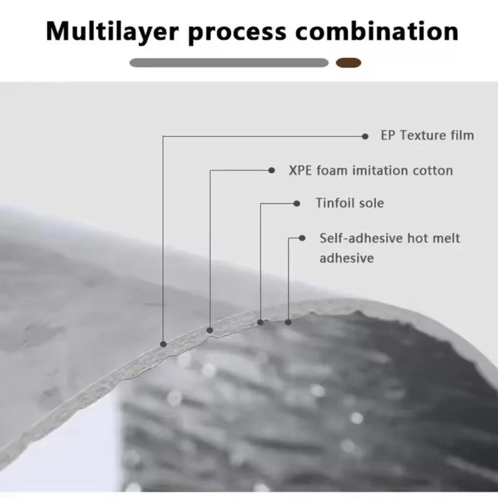 10cmx5m Self-Adhesive Skirting Board Marble Removable Wallpaper Sticker Stain-resistant Waterproof Background Wall Wallpaper