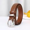 Simple And Fashionable Versatile First-Layer Cowhide Belt Women'S Leather Pin Buckle Light Luxury High-End Casual Pants Belt Women'S Models