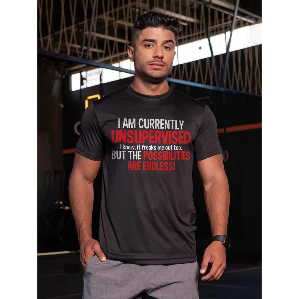 Summer Polyester Moisture Absorbing Comfortable Weird T-Shirts Men Quick Dry Polyester Tee Short Sleeve Summer Tops Streetwear