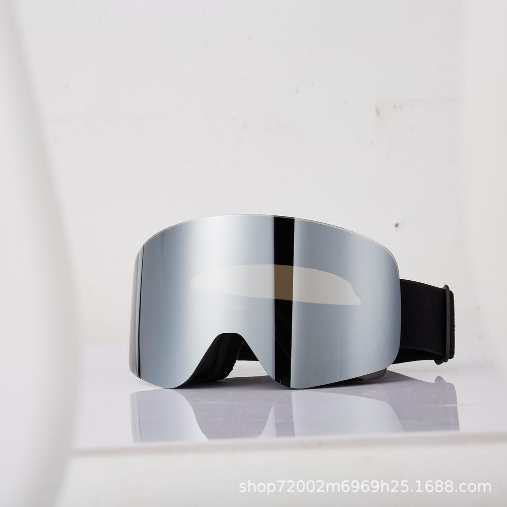 Ski goggles with double layers, anti-fog, anti-wind and sand, compatible with prescription glasses, magnetic dual lenses, UV protection