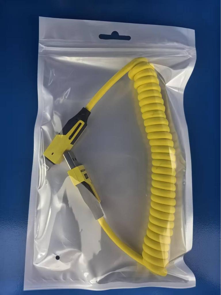 65W Fast Charging Retractable 4-in-1 Cable for Apple & Huawei